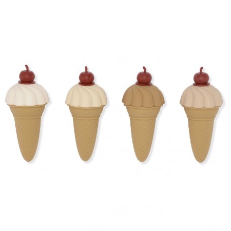 Konges Slojd 4 Pack Silicone Ice Cream Moulds (Beach tools)