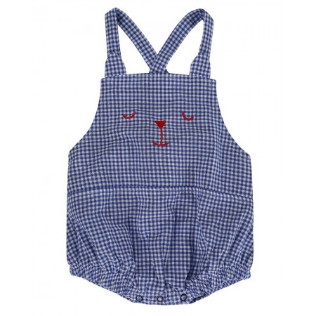 Lilly + Sid Character Woven Check Romper (Slippers)