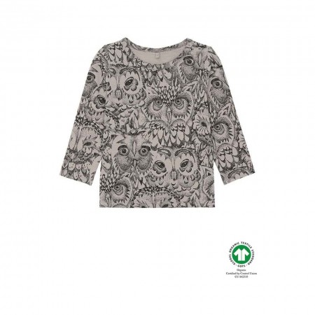 Soft Gallery Baby Bella T-shirt - NOOS Drizzle, AOP Owl (Shirts)