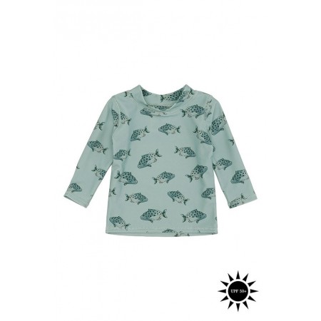 Soft Gallery Baby Astin Sun Shirt Jadeite, AOP Spotfish (Swimwear)