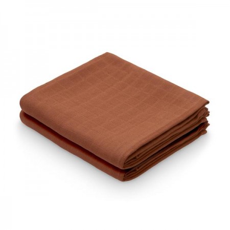 CamCam Muslin Cloth, 2-pack - GOTS Caramel (Muslin cloths)