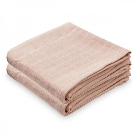 CamCam Muslin Cloth, 2-pack - GOTS Blossom Pink