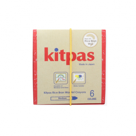 Kitpas Rice Wax Medium 6 Colors (Crayons)