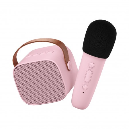 Lalarma Speaker w. Microphone - Wireless - Karaoke - Pink