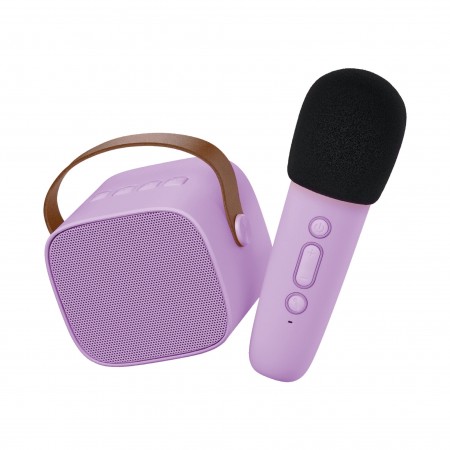Lalarma Kolonėlė su mikrofonu - Wireless - Karaoke - Violetinė (Kameros, ausinės, kolonėlės)