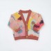 MimOOkids Close-Me Cardigan V-Neck, Garden Colours & Frambuesa Rib (Sweaters)