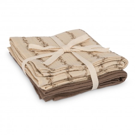 That S Mine Muslin Cloth 2-Pack - Leaves Stripe (Muslin cloths)