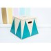 up! Warsaw Trapezoid plinth “the roll up” ocean green (Toy boxes)